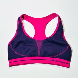 Columbia sports bra Wire Free Reversible sports bra pink and purple women size M